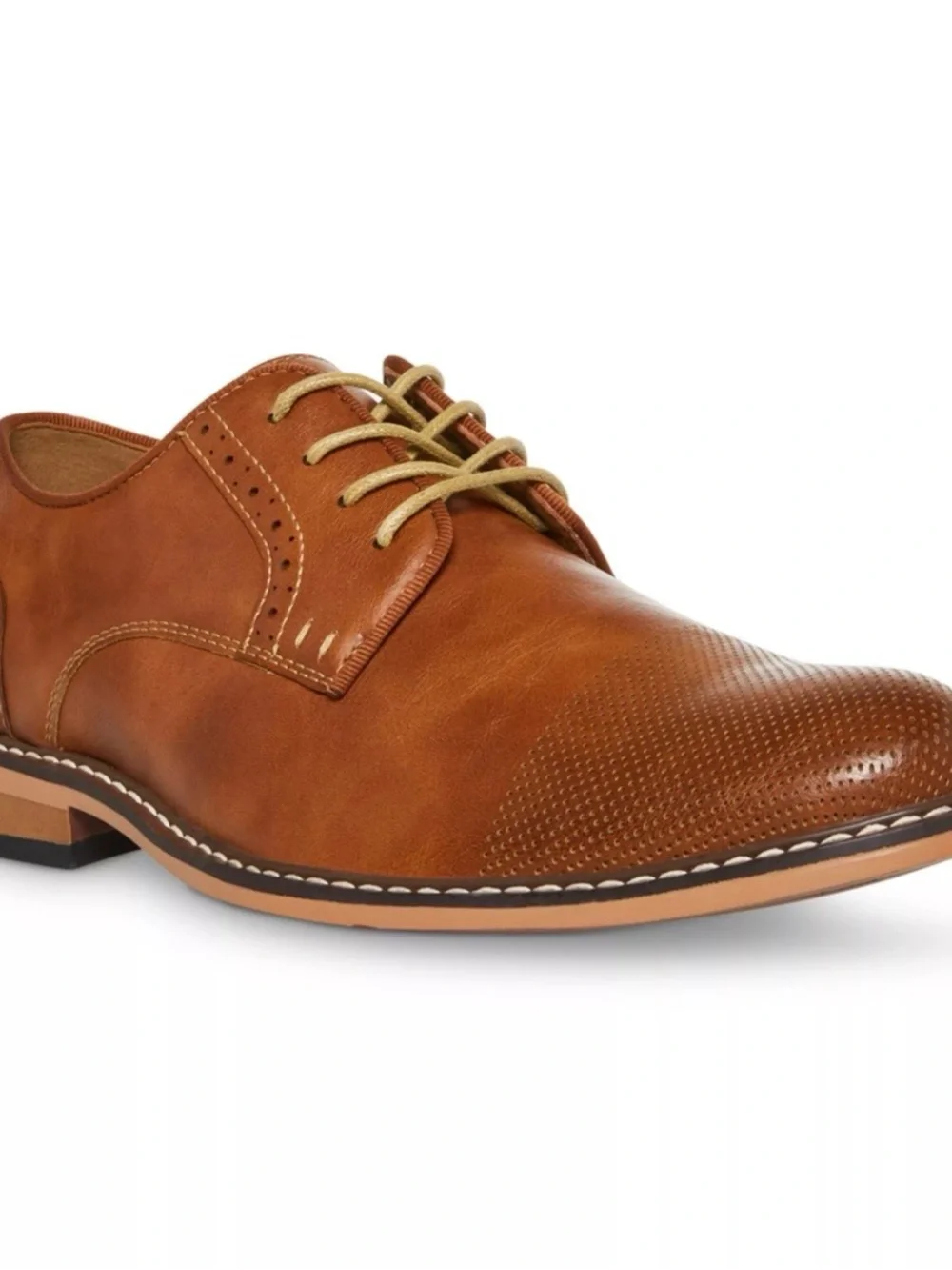 Men Brown Leather Lace-Up Dress Shoes